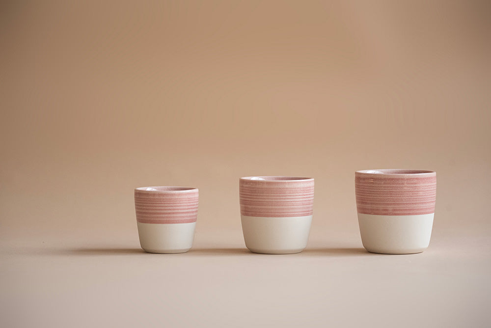 Loveramics Dale Harris Champions Signature Crackle Glaze Flat White Cup (150ml) - Pink